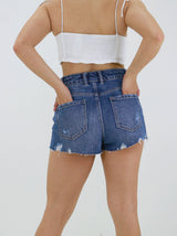 Image for Women's Ripped Mini Denim Short,Blue