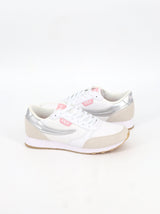 Women's Textured Sneakers,White/Light Beige