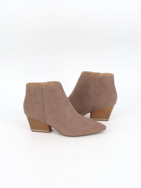 Women's Plain High Heels Ankle Boots,Dark Beige