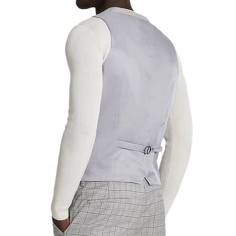 Image for Men's Checked Suit Vest,Grey