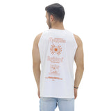 Image for Men's Graphic Sleeveless T-Shirt,White