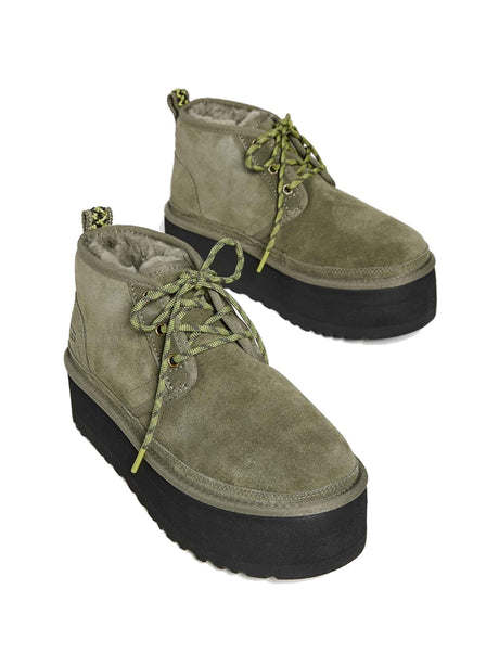 Women's Heritage Platform Ankle Boots,Olive