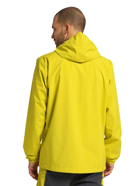 Image for Men's Brand Logo Embroidered Waterproof Jacket,Yellow