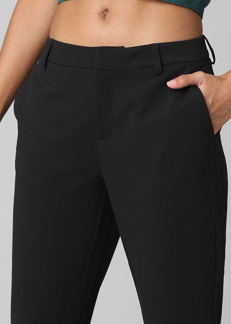 Women's Plain Classic Flare Pants,Black