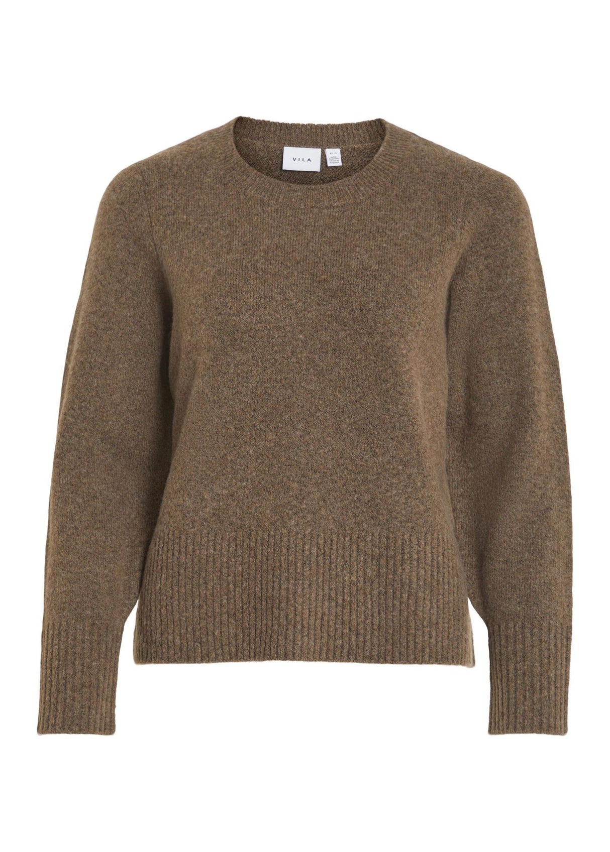 Women's Plain Sweater,Light Brown