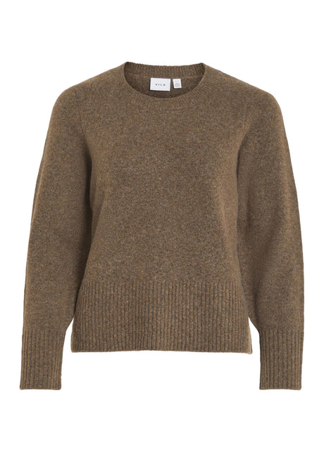 Women's Plain Sweater,Light Brown