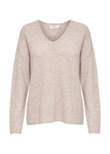 Women's Plain Knitted Sweater,Light Beige