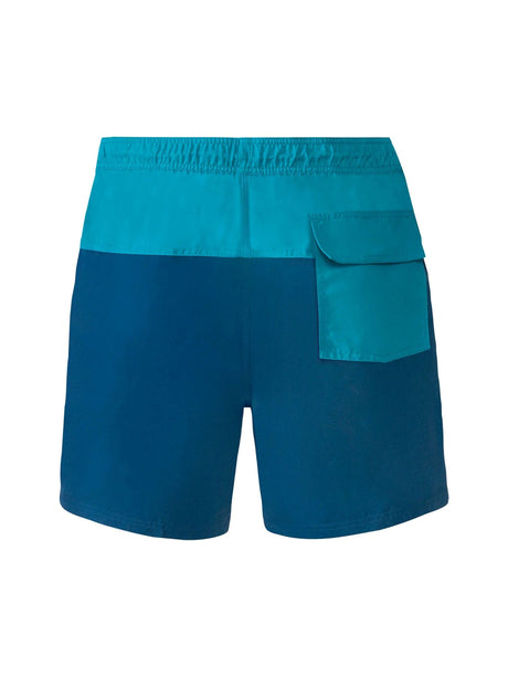 Men's Colorblocked Swim Trunks,Blue