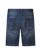 Men's Washed Denim Short,Blue