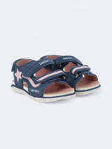 Kids Girl's Textured Sandals,Blue