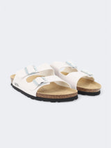 Women's Textured Slippers,White