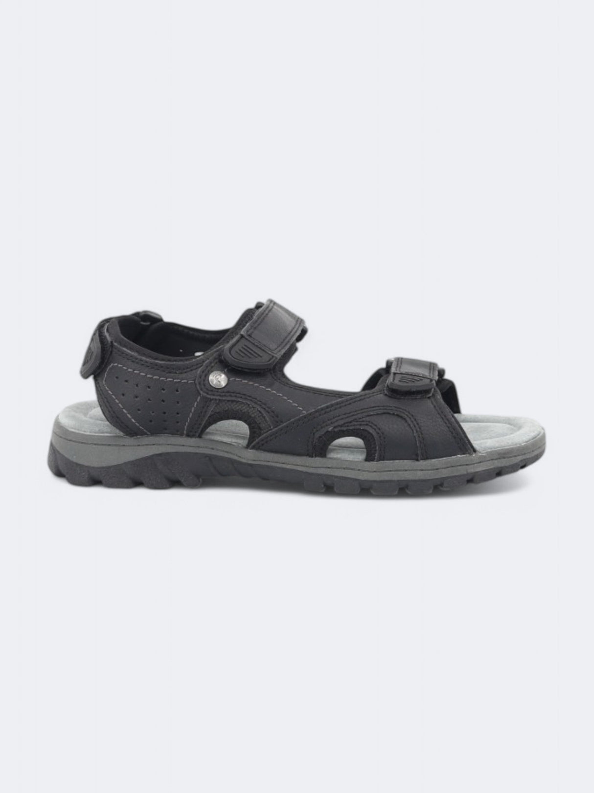 Men's Textured Sandals,Black