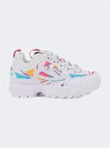 Kids Girl's Printed Sneakers,White