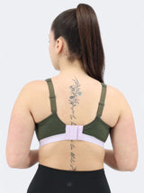 Women's Textured Sports Bra,Olive