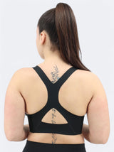 Women's Sports Cropped Top,Black