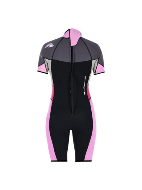 Image for Women's Brand Logo Printed Swimsuit,Black/Pink