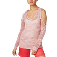 Image for Women's Metallic Cold Shoulder Sweater,Pink